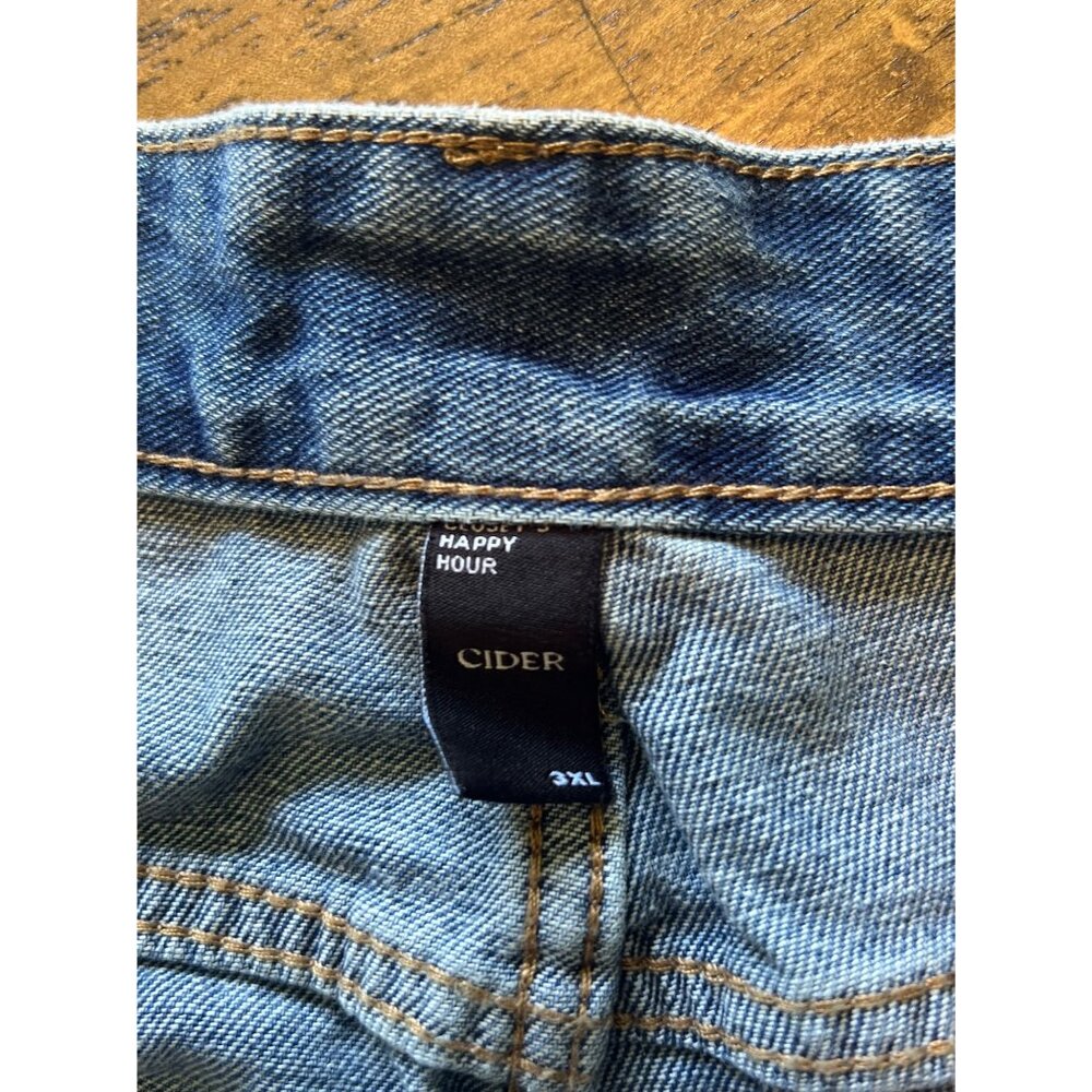 Cider Medium Wash Denim Wide Leg High Rise Women's Jeans 3XL NWT - Picture 7 of 7